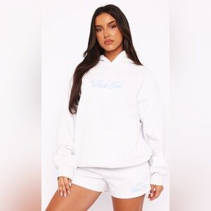 Season 7 Oversized Hoodie Dawn - Gray hoodie with light blue letters - size M/L